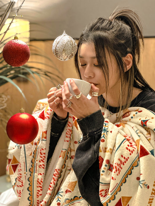 What the land牌暖聖誕毛毯襪被